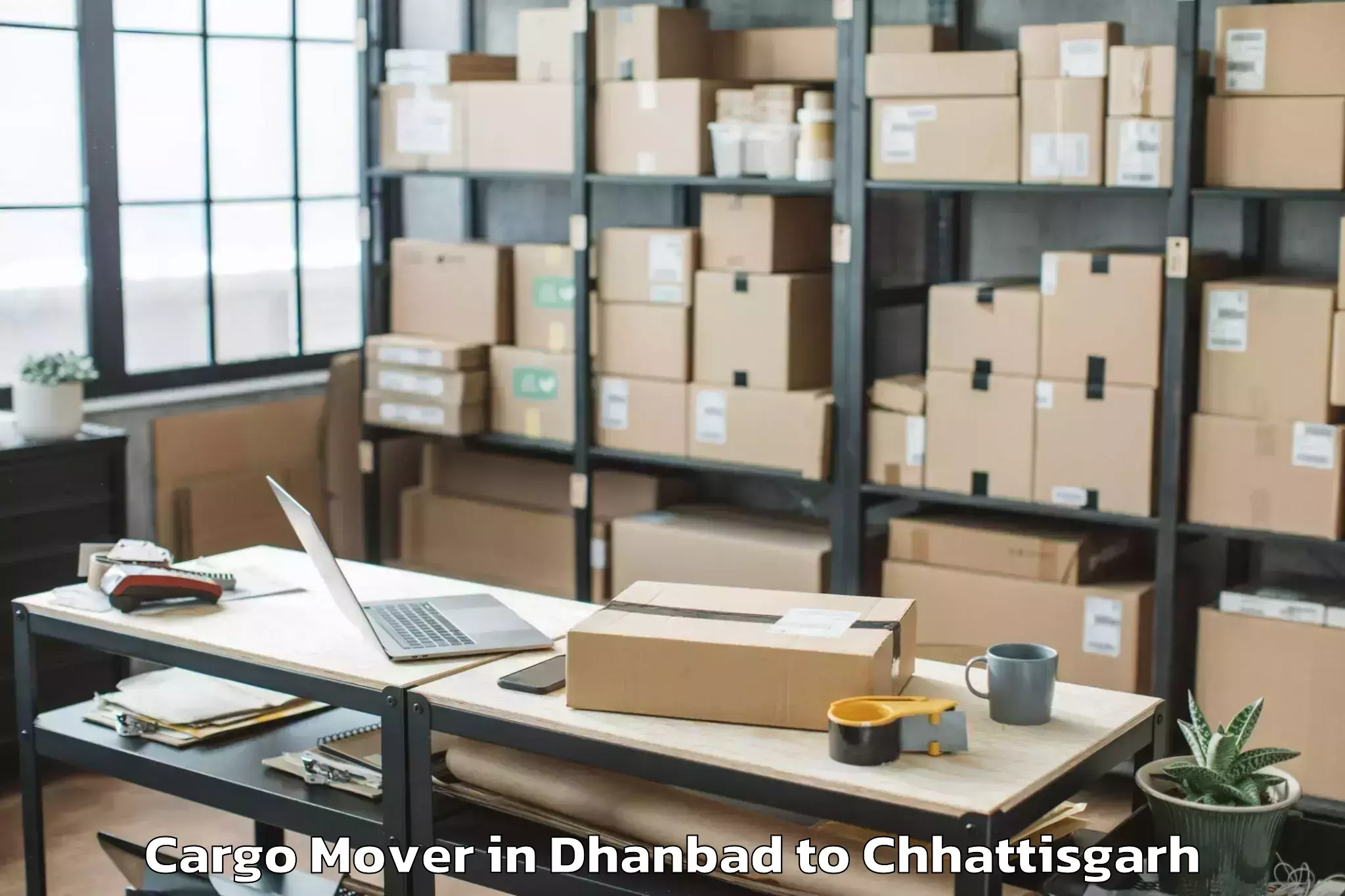 Book Dhanbad to Bishrampur Cargo Mover Online